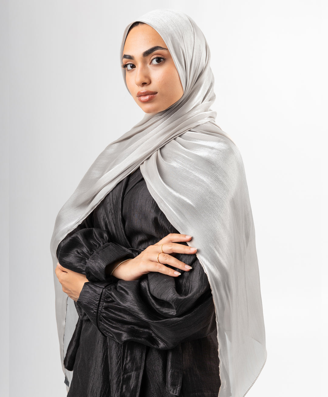 Organza Crinkle Satin Scarf
