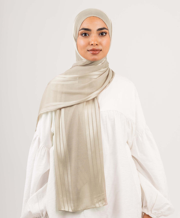 Crinkle Satin Chiffon Scarf