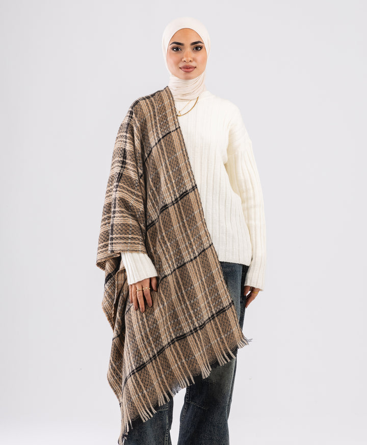Comfy Plaid Shawl