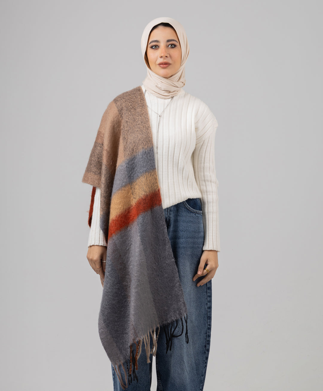 Cozy Striped Shawl