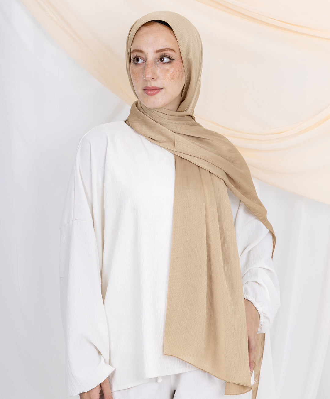 Dots Crinkle Silk Scarf