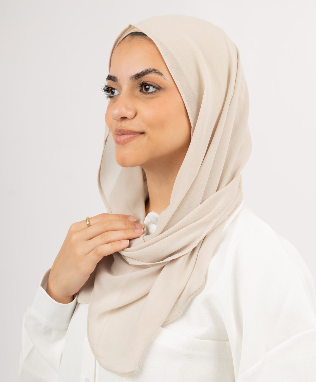 Easy Closed Chiffon Wrap Scarf