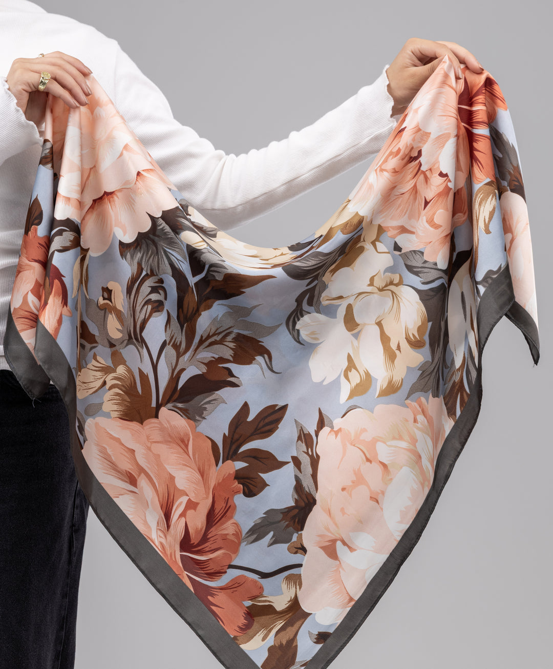 Printed Silk Square Scarf