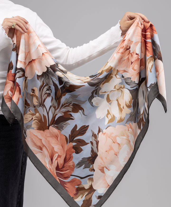Printed Silk Square Scarf