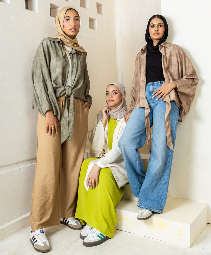 Linen Cropped Kimono