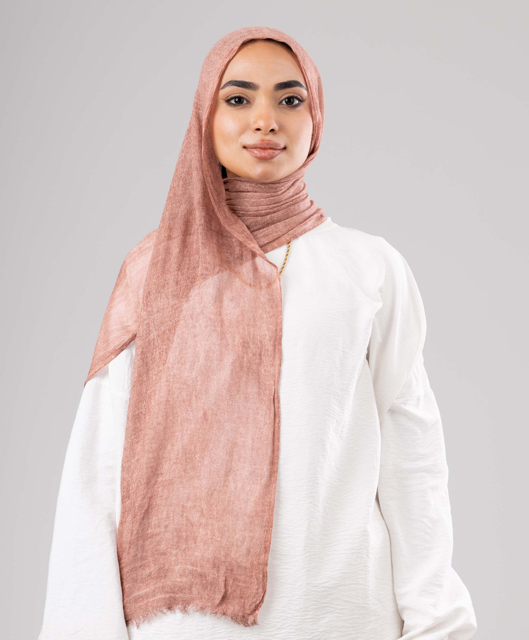Fuzzy Linen Marble Scarf