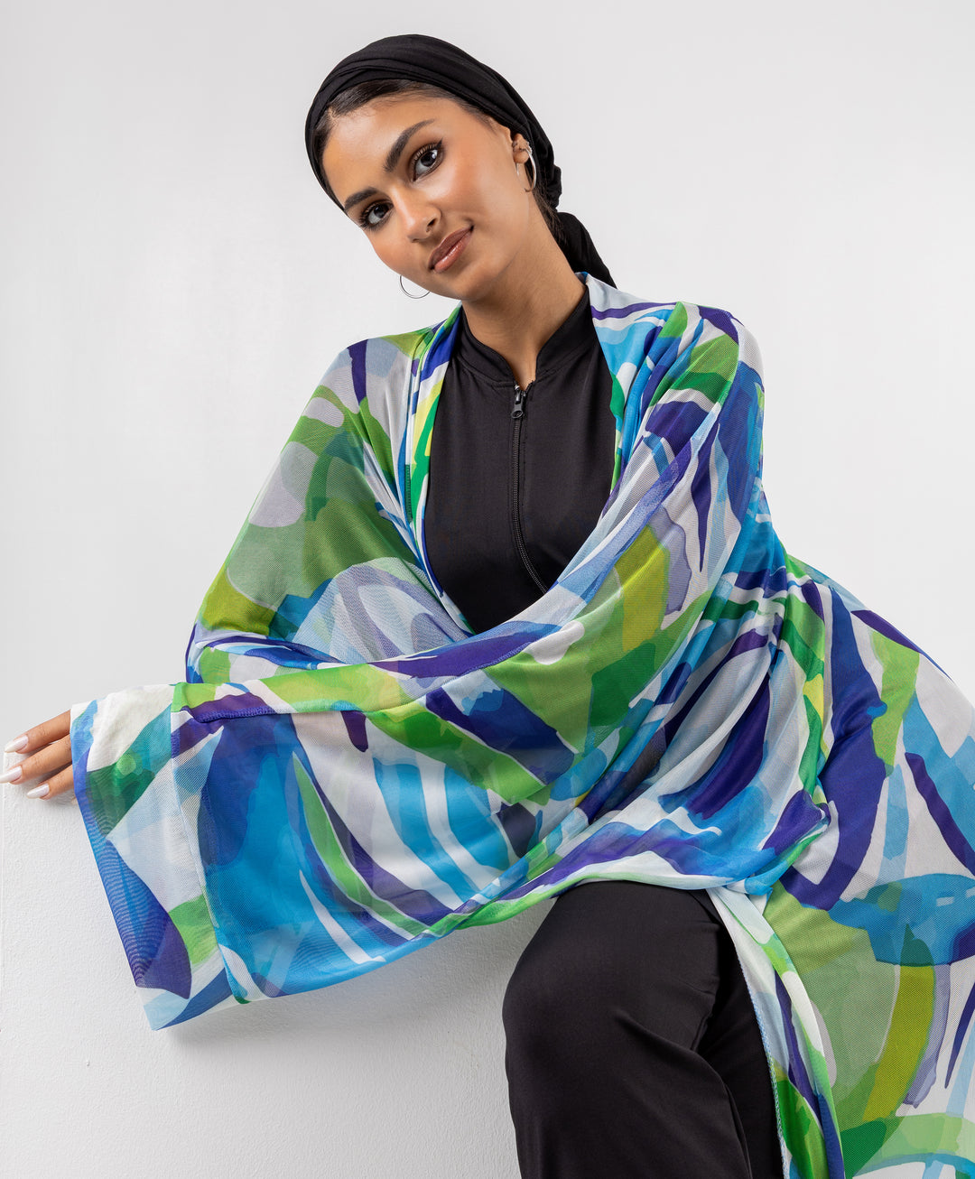 Printed Tulle Kimono