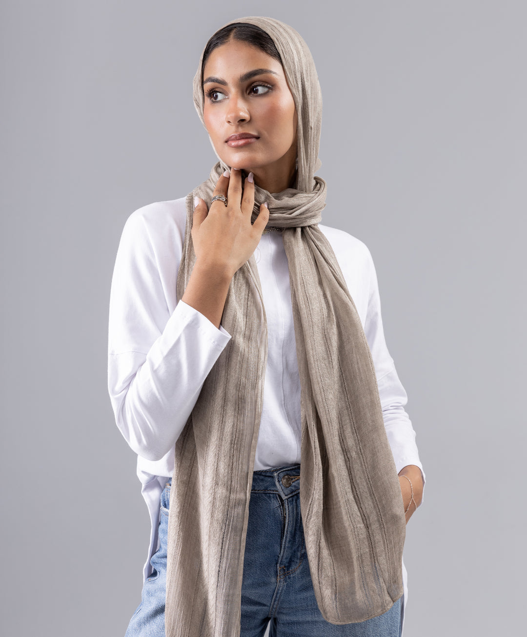 Striped Linen Scarf