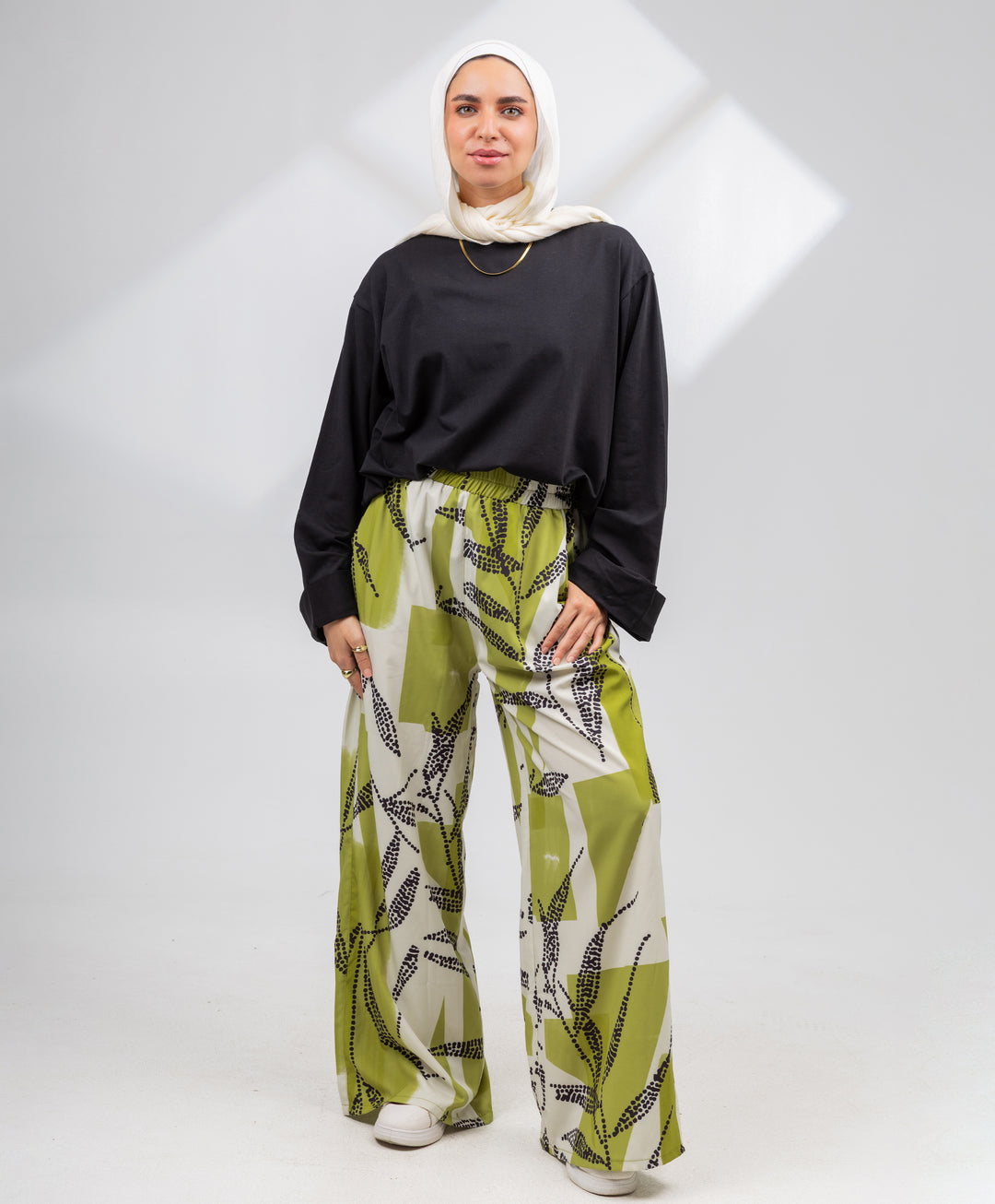 Printed Satin Pants