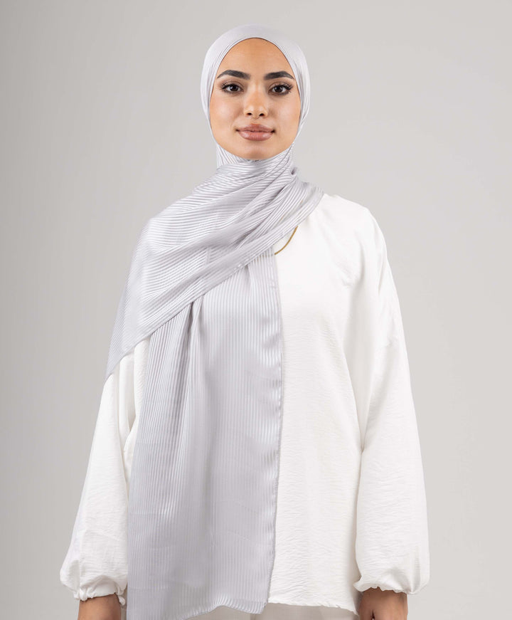 Lined Satin Chiffon Scarf