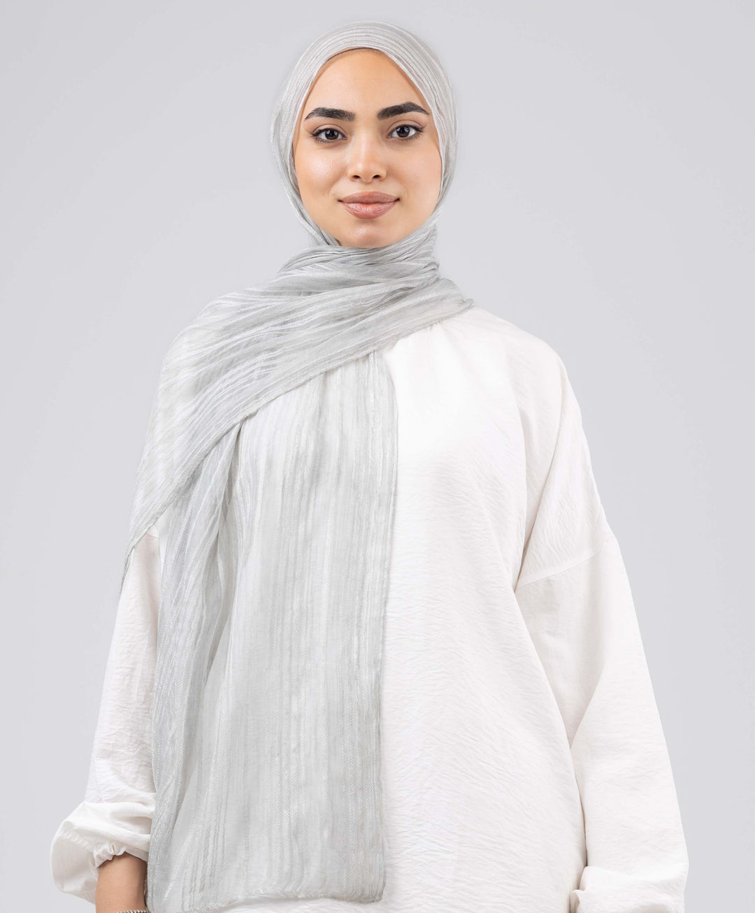 Gloss Silk Stripes Scarf