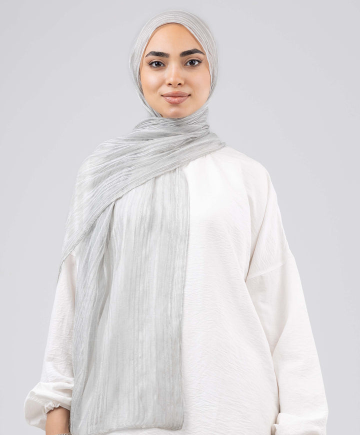 Gloss Silk Stripes Scarf