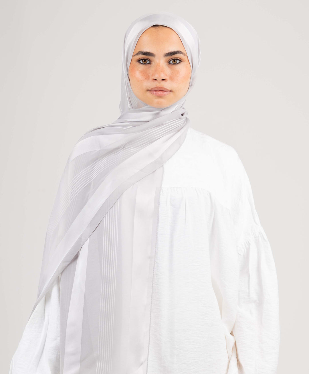 Stately Satin Chiffon Scarf