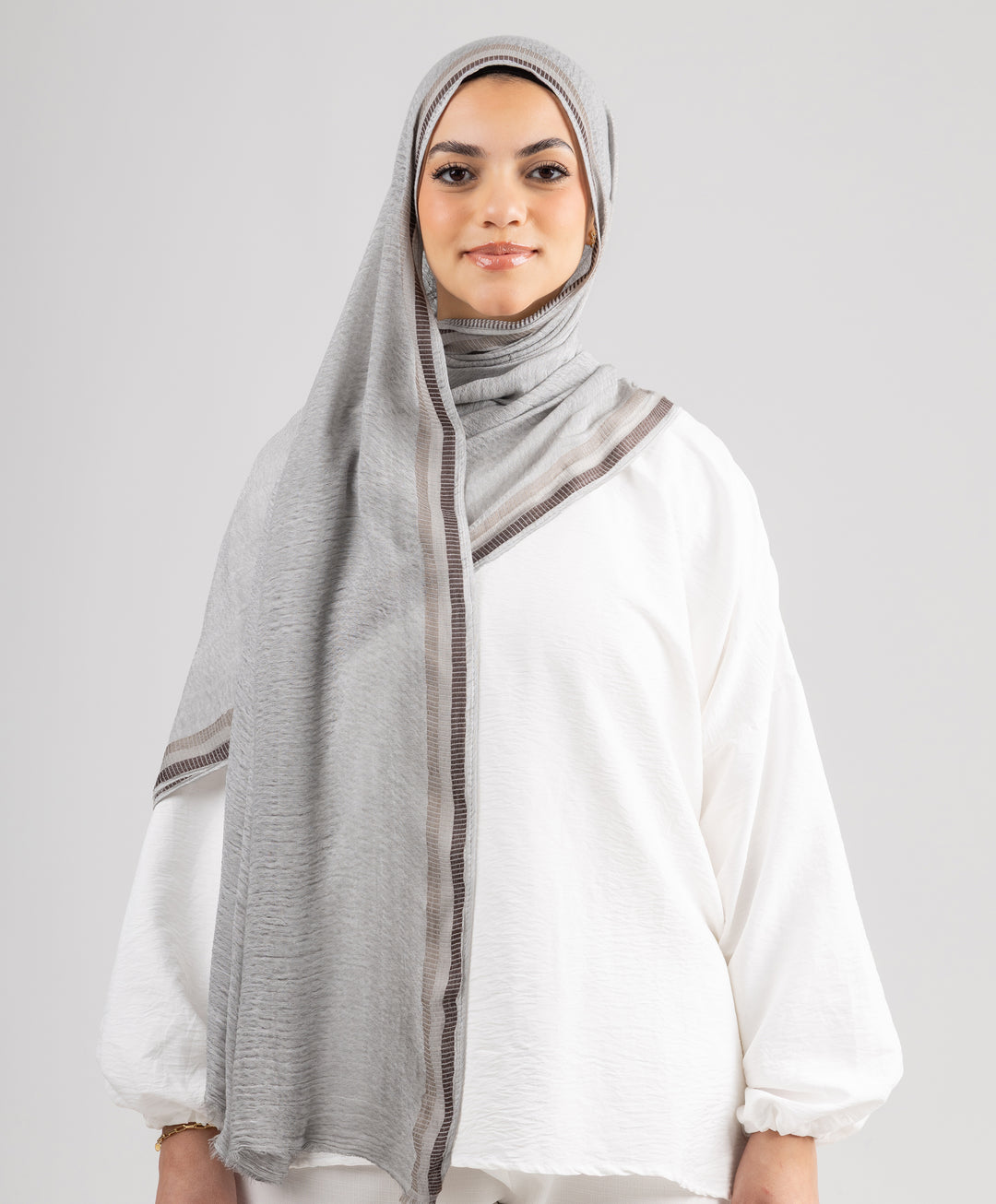 Lined Marble Linen Scarf