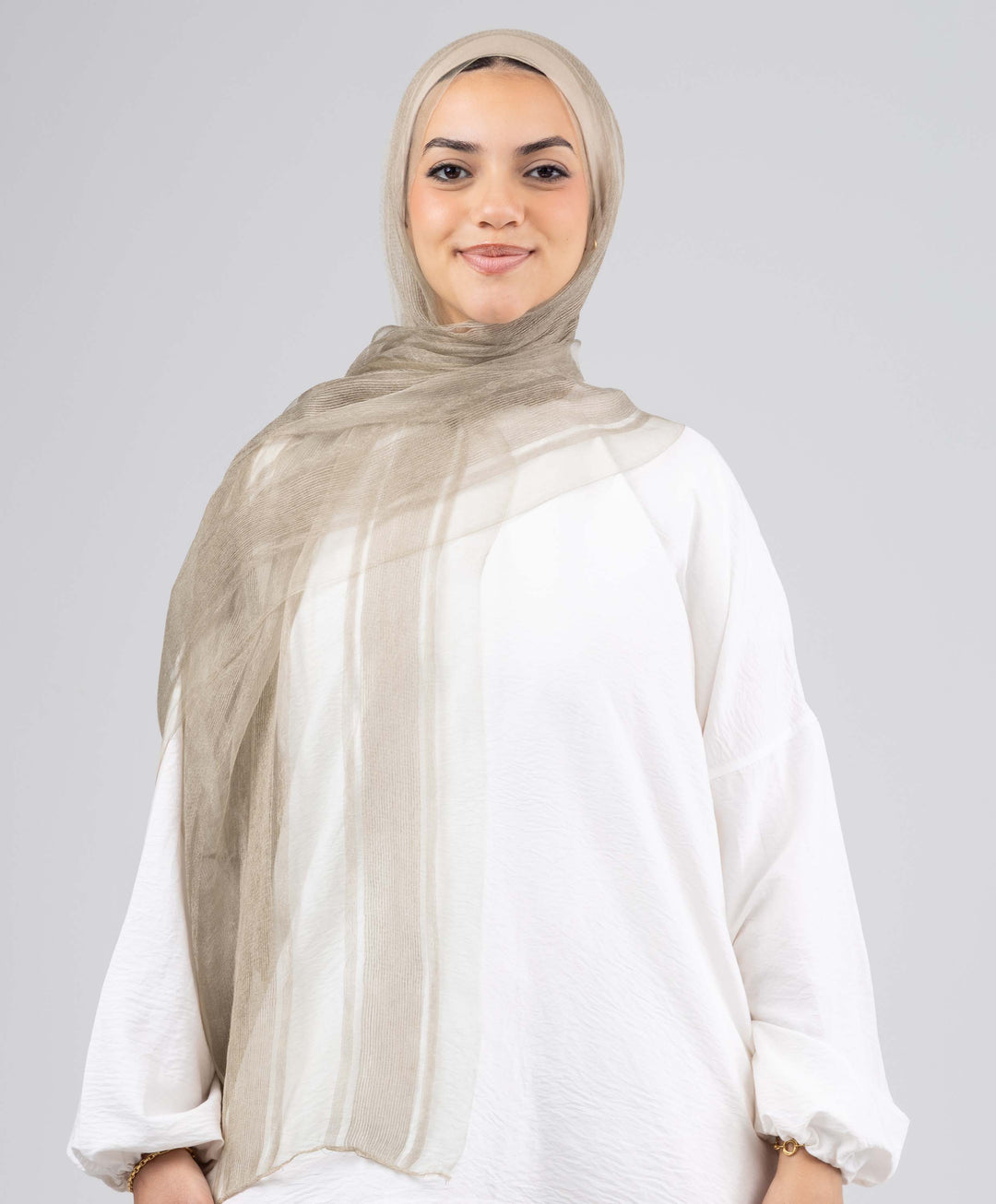 Silk Linen Stripes Scarf