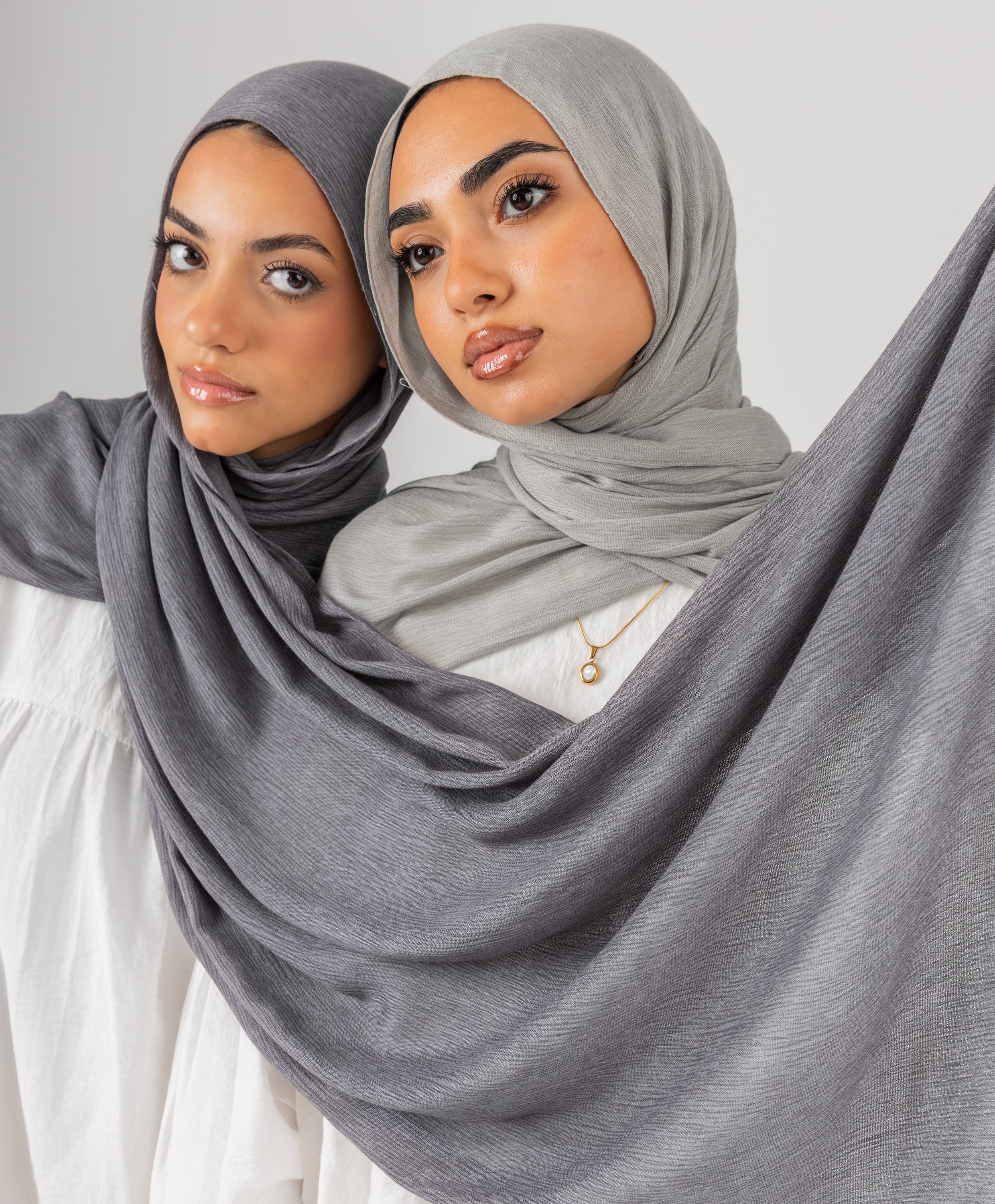 Foggy Marble Tassels Cotton Scarf – Le Voile