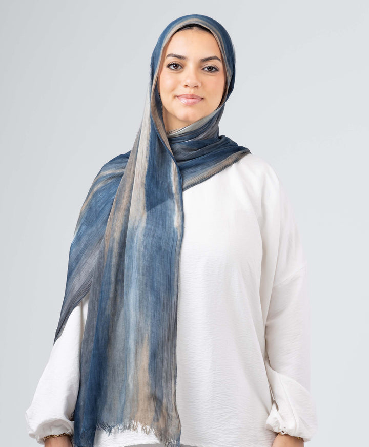 Tie Dye Linen Scarf