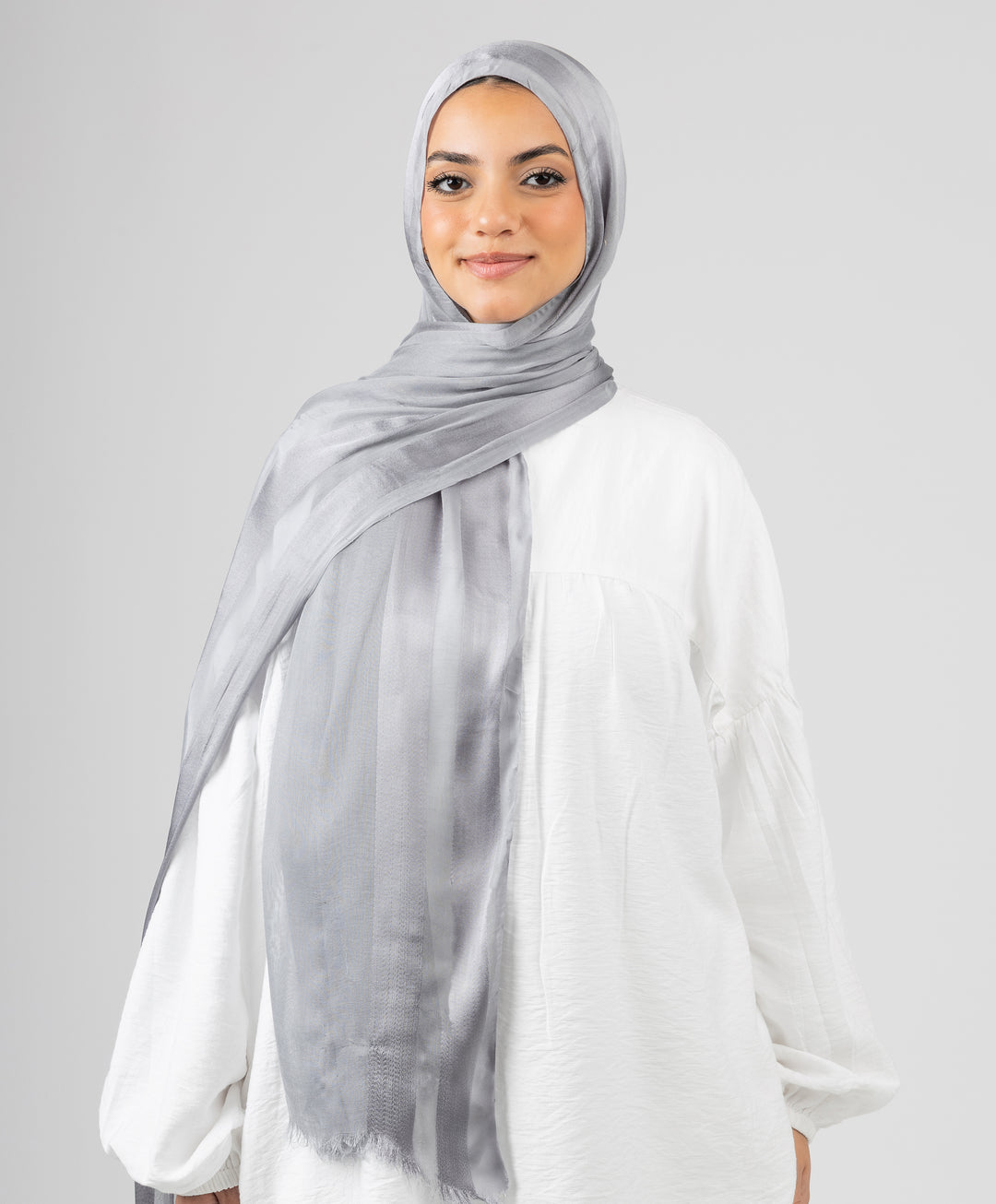 Glowy Satin Linen Scarf