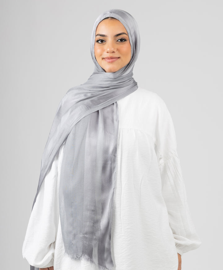 Glowy Satin Linen Scarf