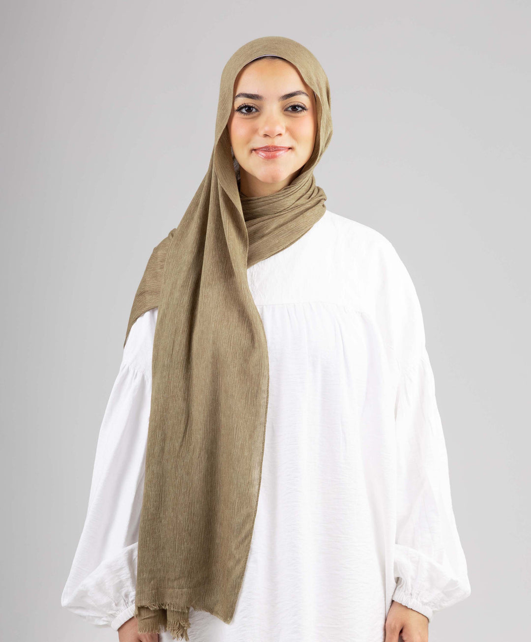 Foggy Marble Tassels Cotton Scarf