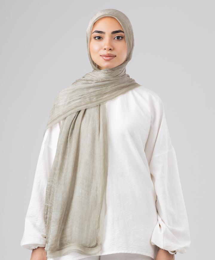 Silk Linen Line Scarf