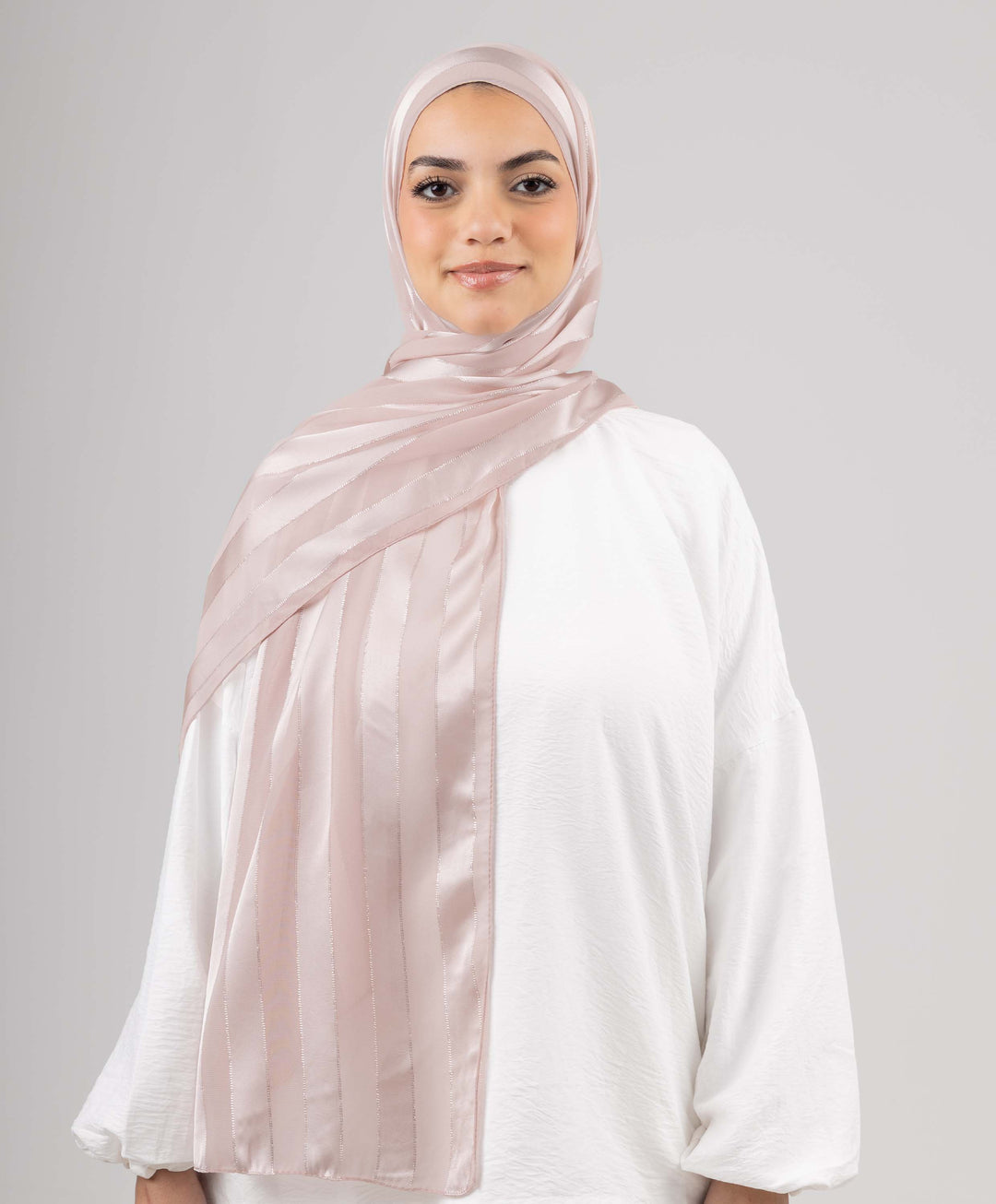 Striped Chiffon Scarf