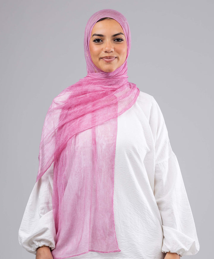 Plain Marble Chiffon Scarf