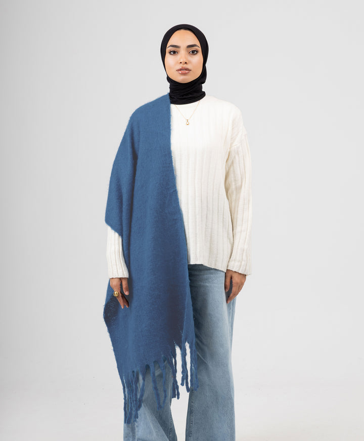 Essential Shawl-Teal Blue