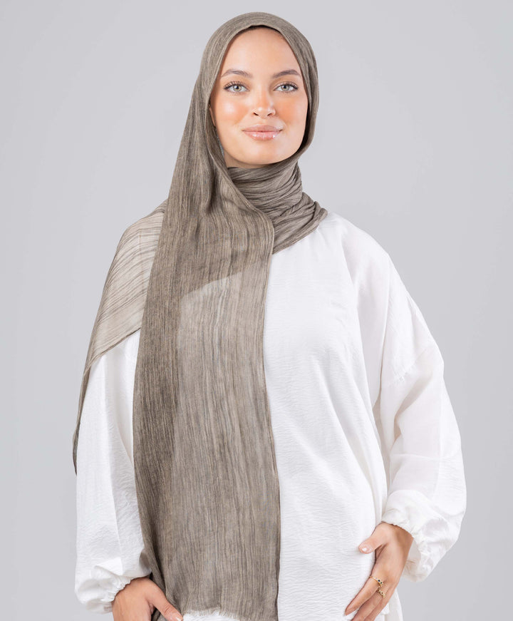 Fluffy Linen Marble Scarf
