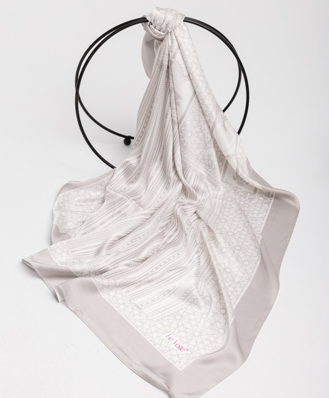 Printed Thick Satin Sq. Scarf