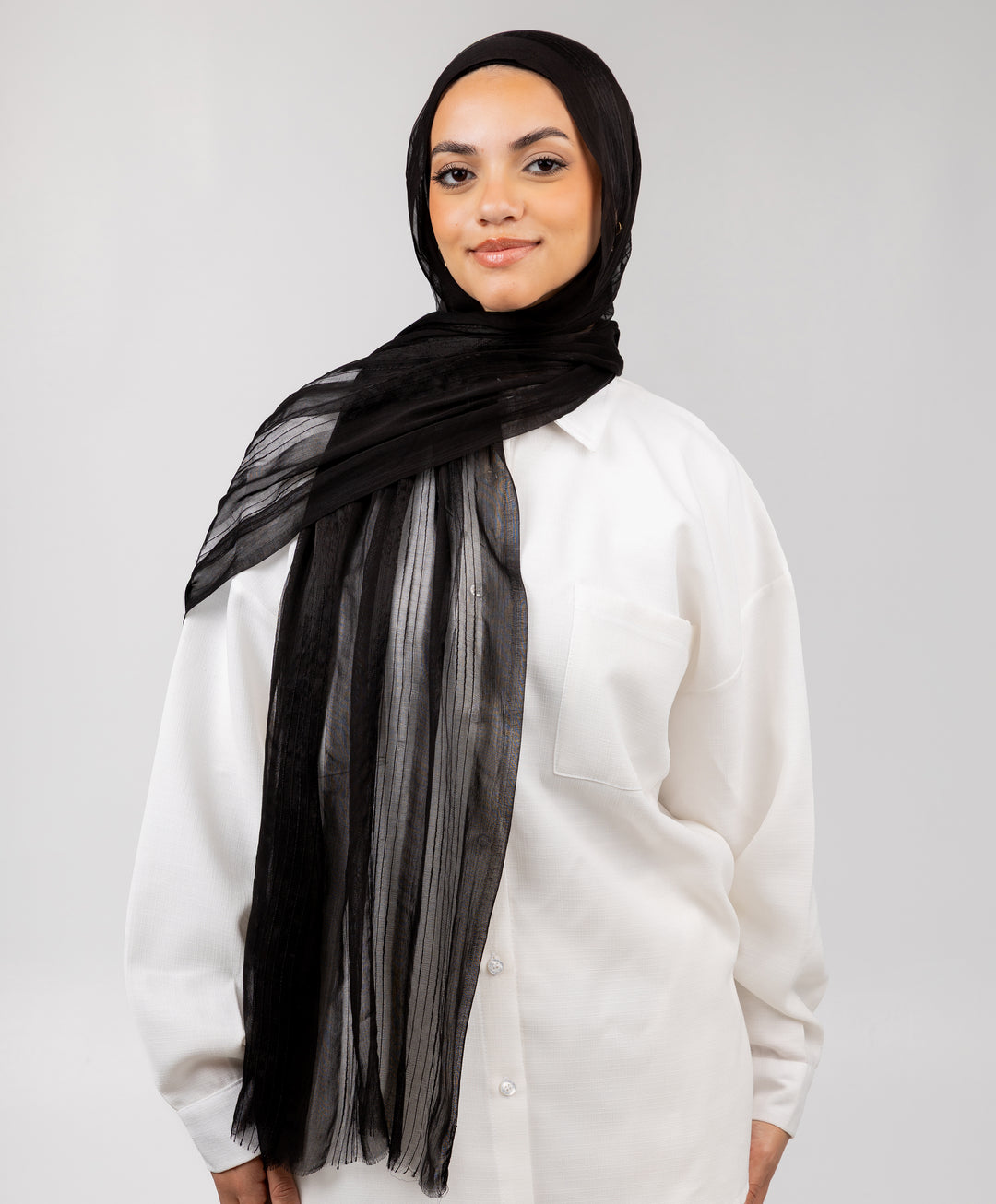 Striped Linen Scarf