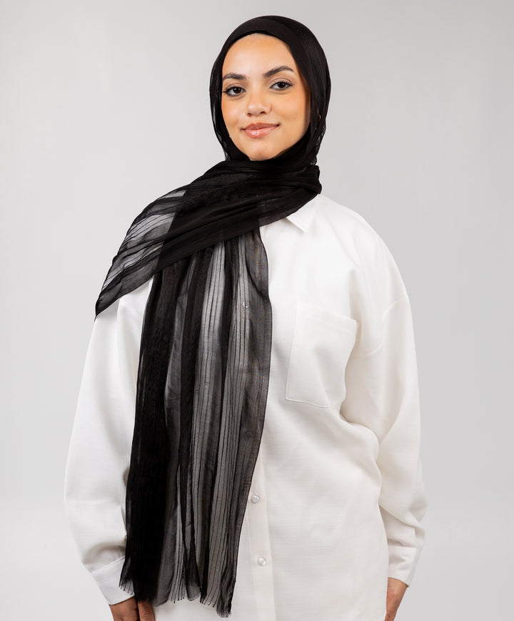 Striped Linen Scarf