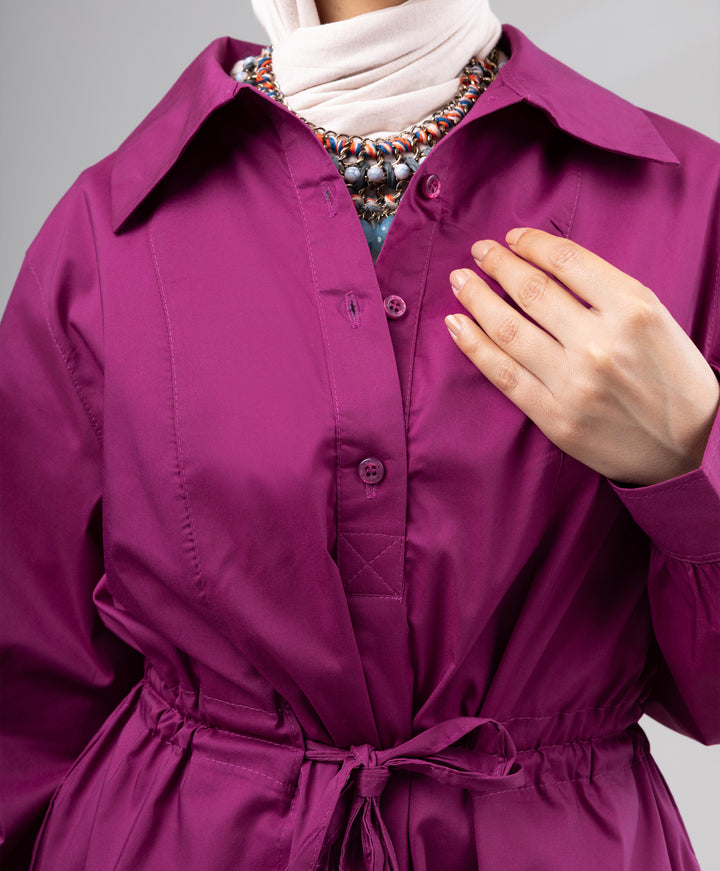 Corded Poplin Dress