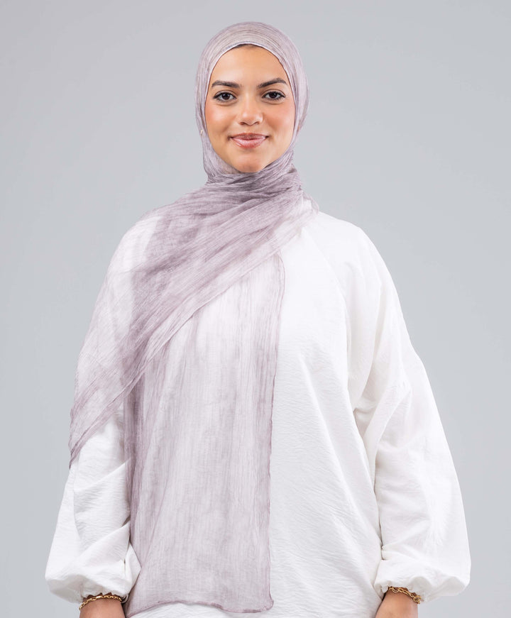 Lined Marble Chiffon Scarf