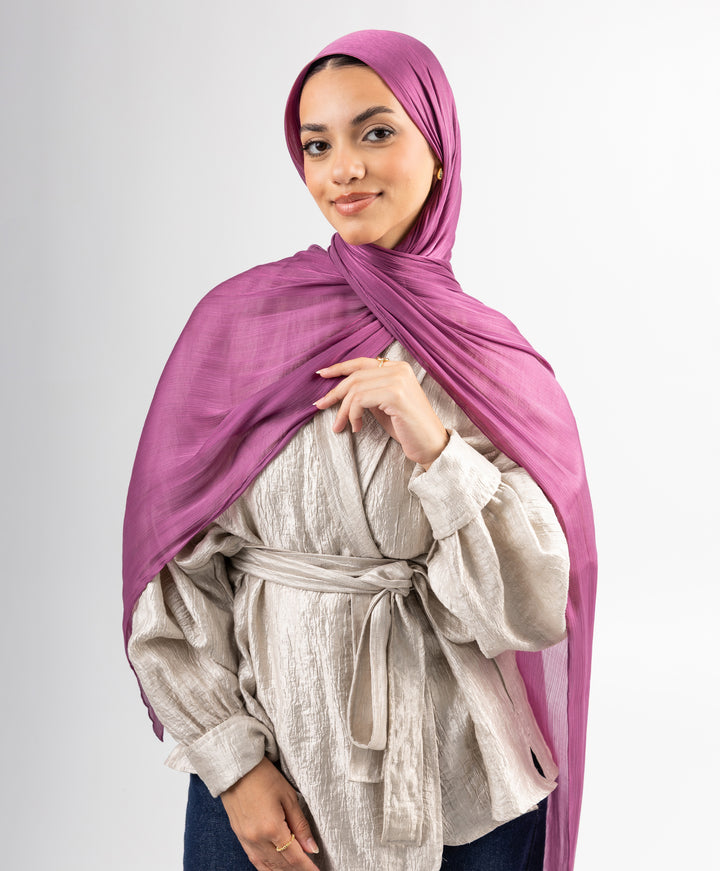 Organza Crinkle Satin Scarf