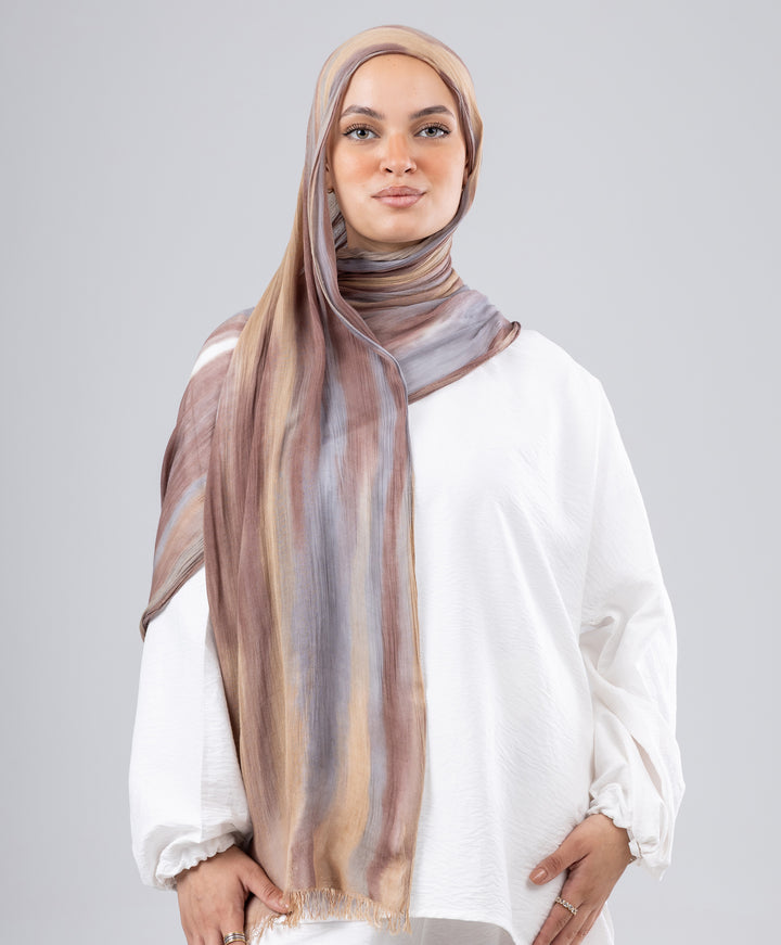 Tie Dye Linen Scarf