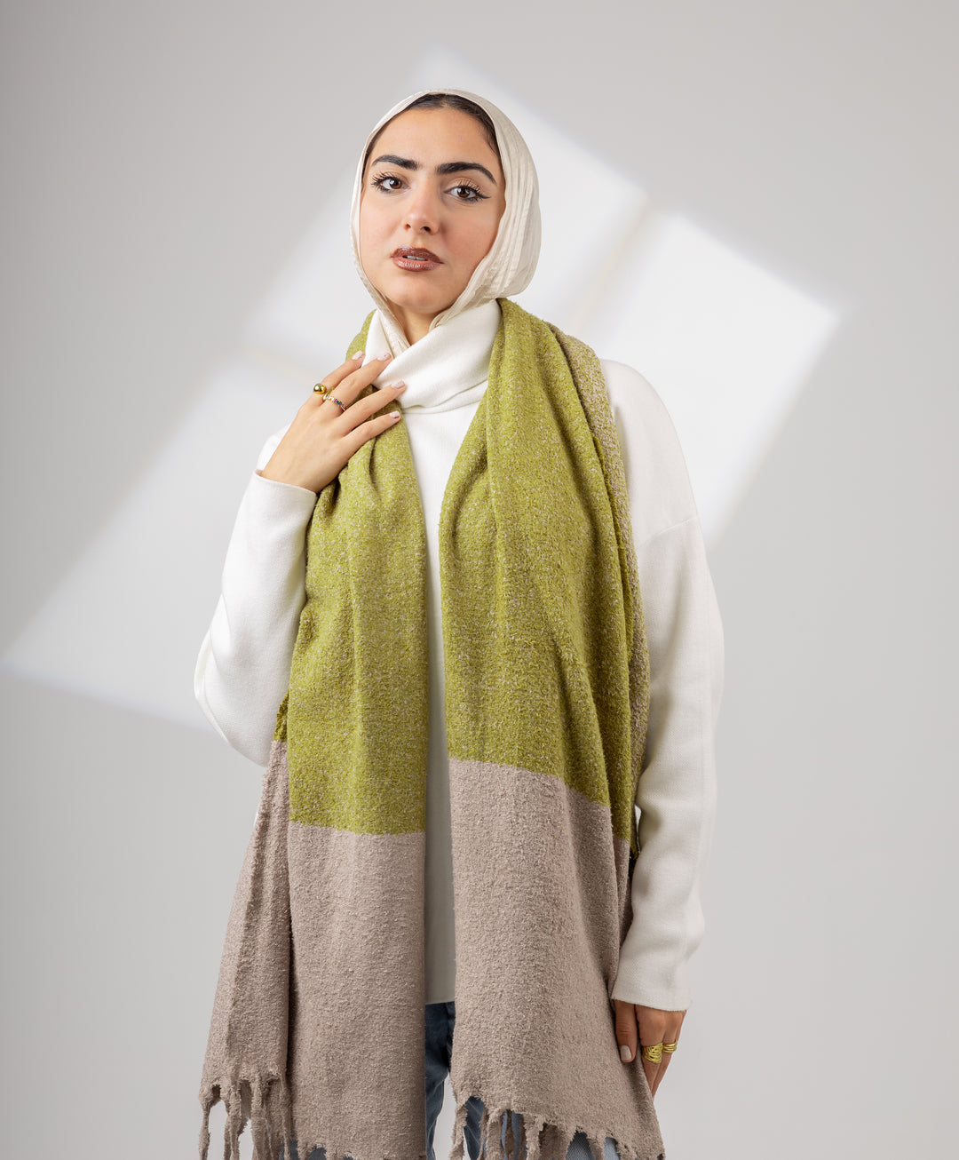 Duo Tone Winter Shawl