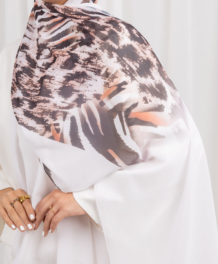 Offwhite Oasis Chiffon Scarf