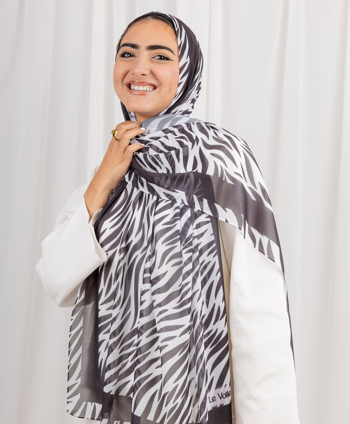 Zebra Chiffon Scarf