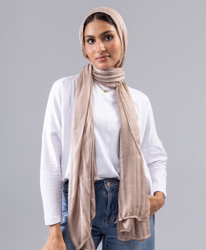 Striped Linen Scarf