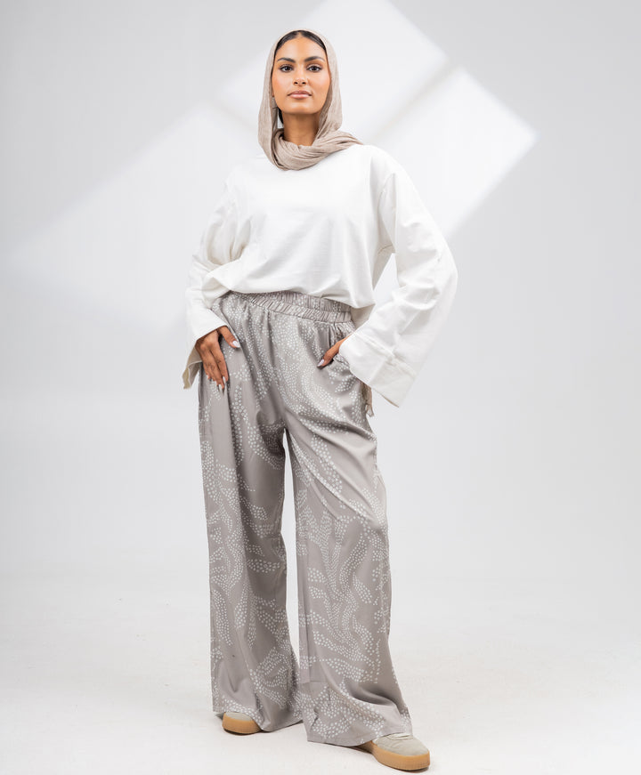 Printed Satin Pants