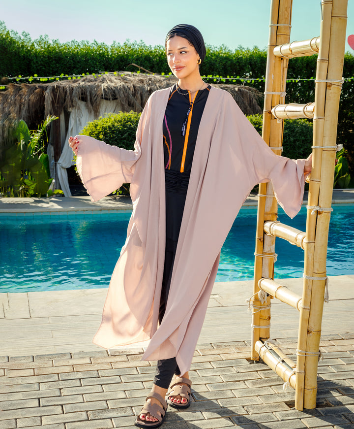 Ruffle Sleeve Chiffon Kimono