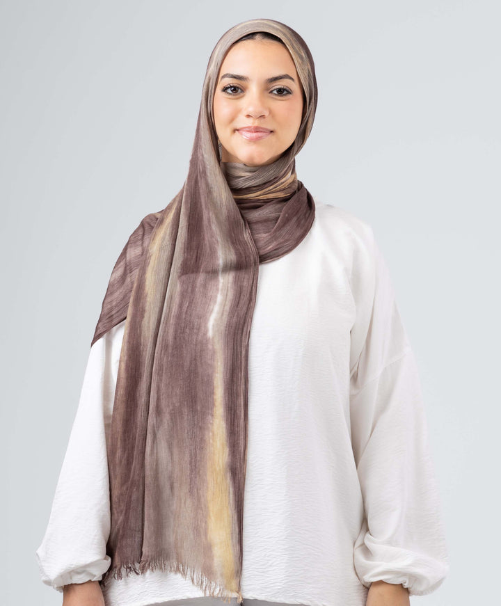 Tie Dye Linen Scarf