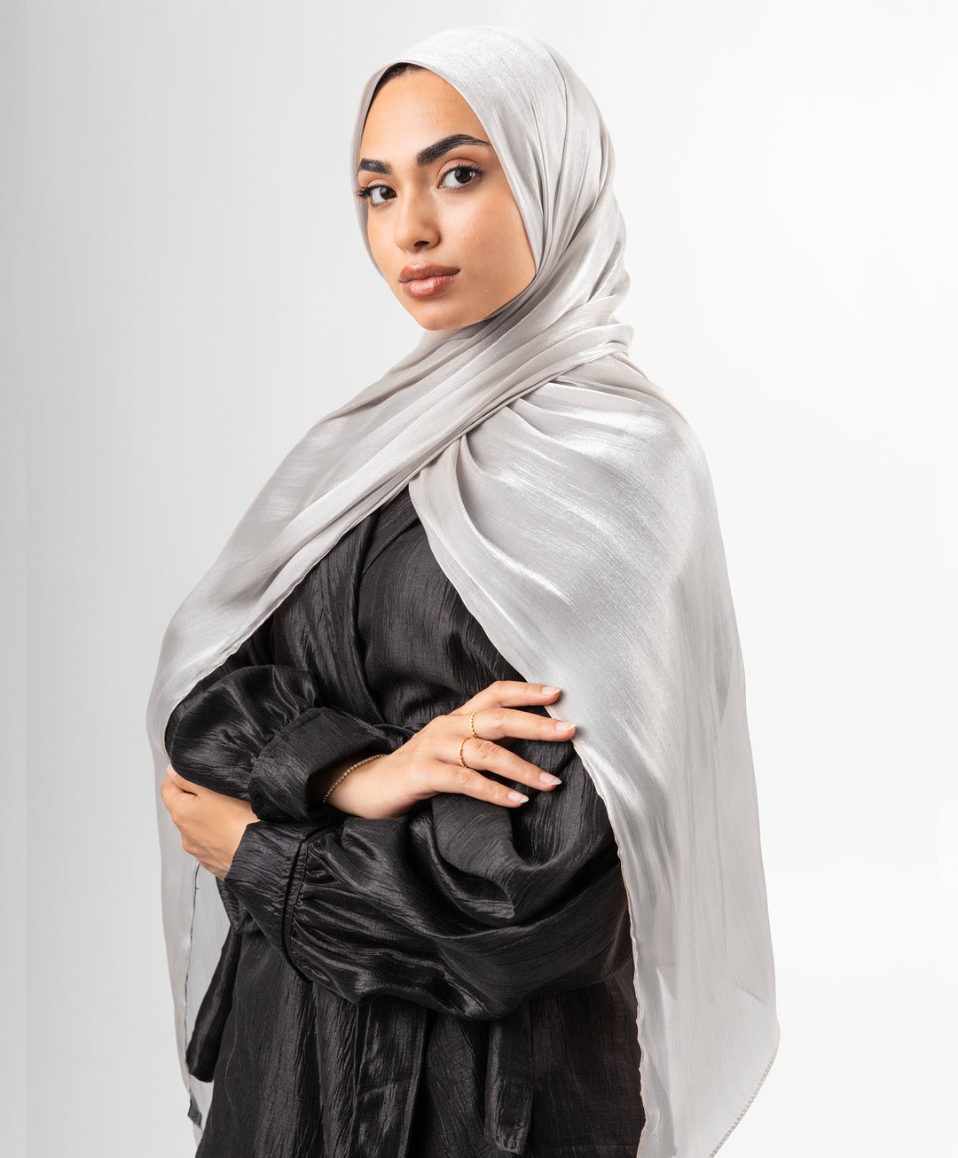Organza Crinkle Satin Scarf