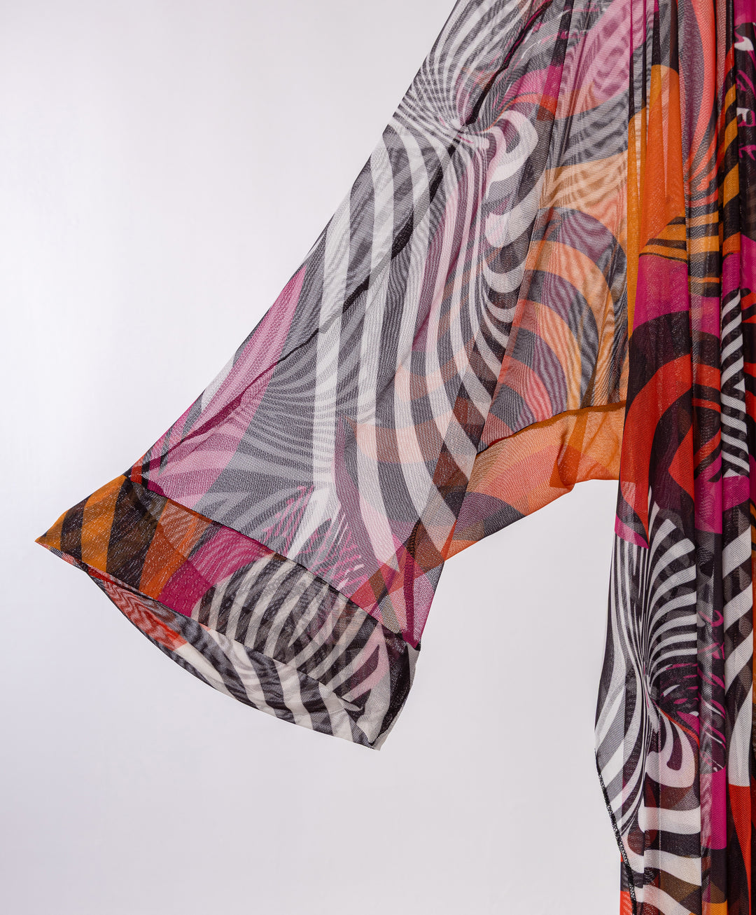 Printed Tulle Kimono