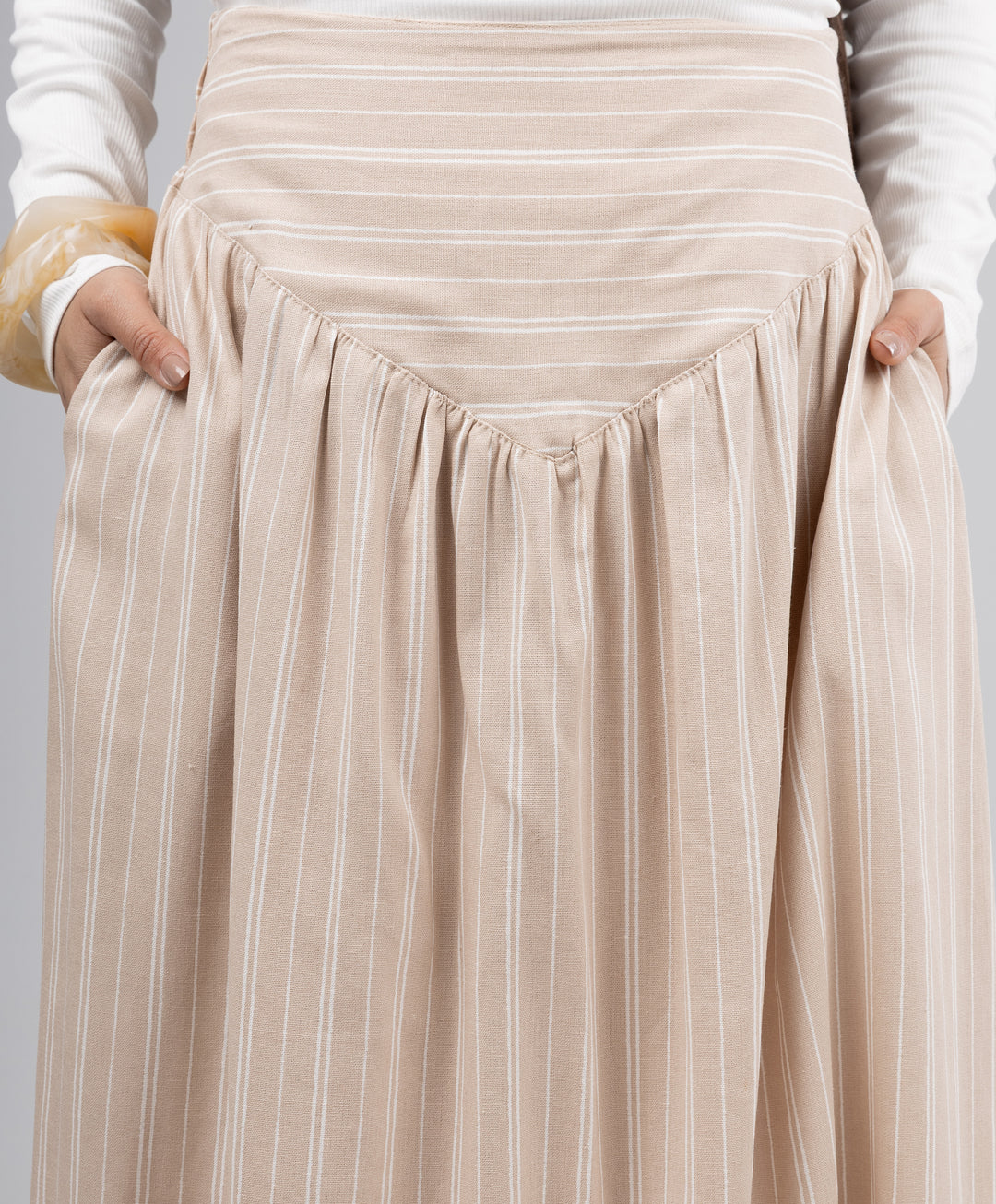 Stripe Linen Skirt