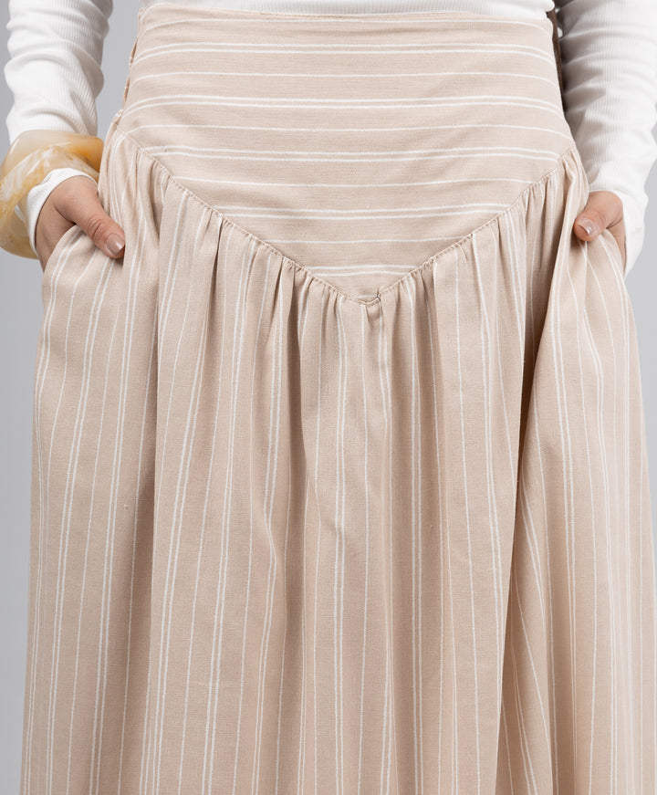 Stripe Linen Skirt