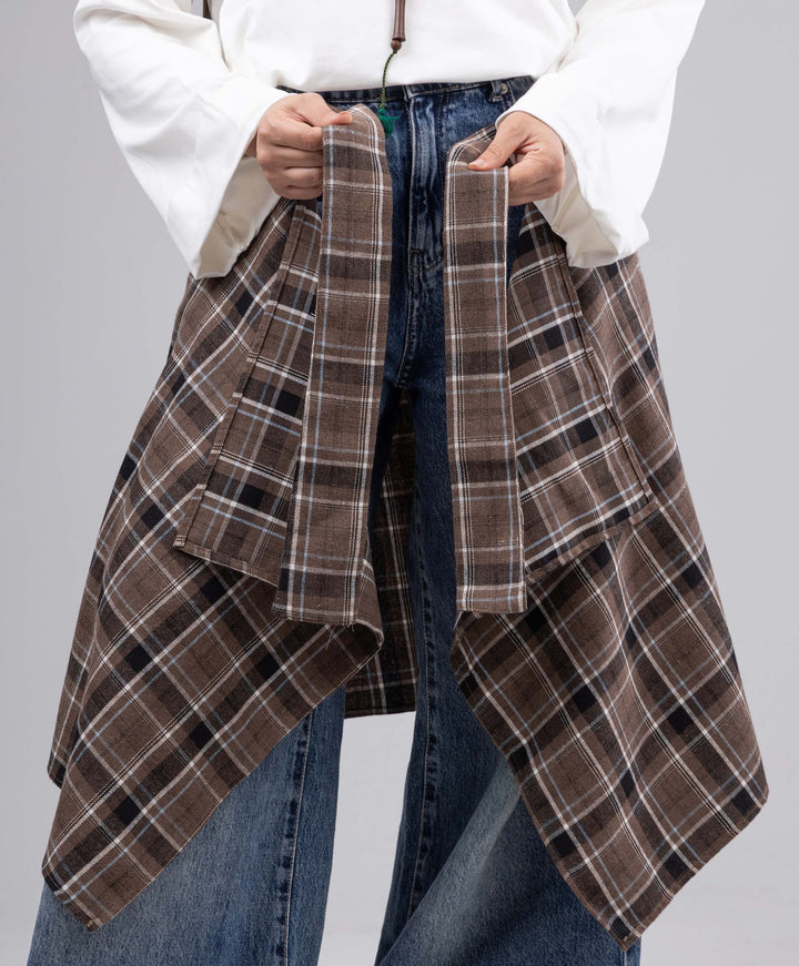 Wrap Carreaux Skirt