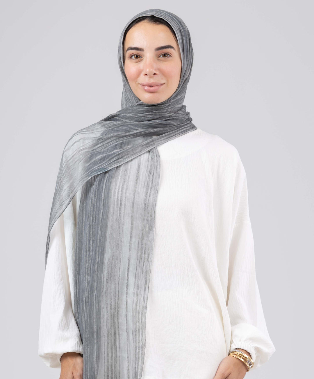 Gloss Silk Stripes Scarf