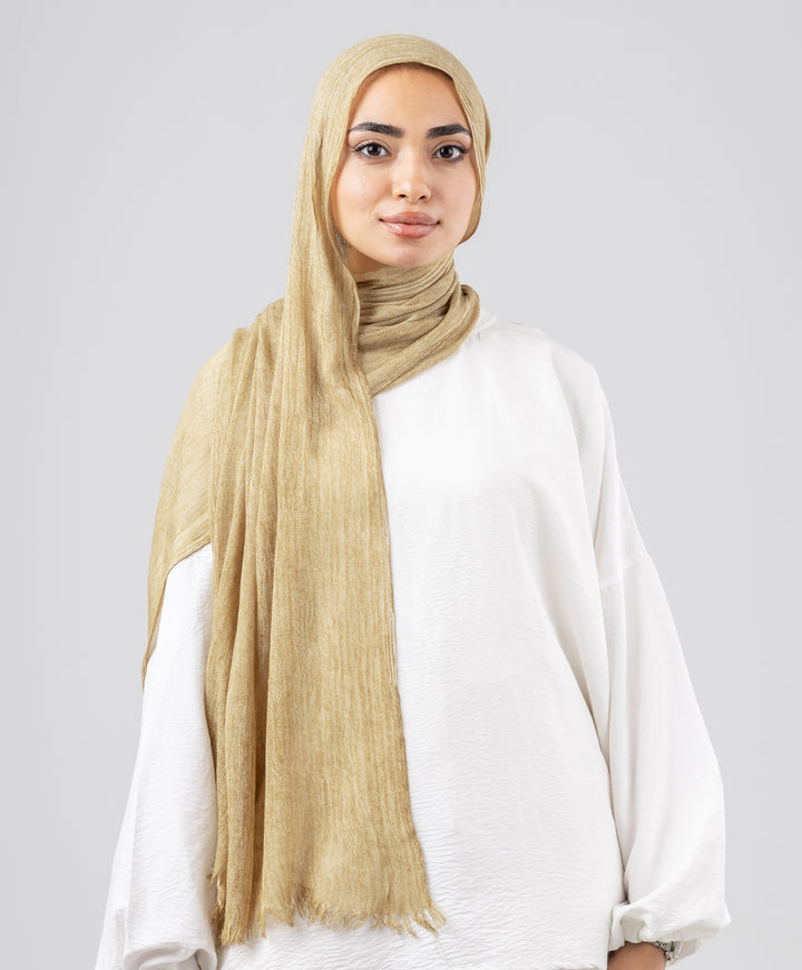 Elegance Crinkled Cotton Scarf